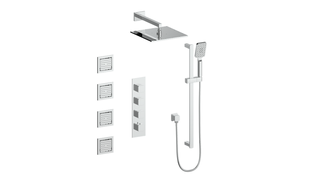 VOGT SET.NU.350.930 Niveau 3/4" High-Flow TH Shower Kit with Body Jets Main image