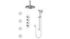 VOGT SET.Z1.350.936 Zehn 3/4" High-Flow TH Shower Kit with Body Jets and 6" Ceiling Arm