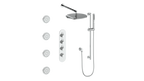 VOGT SET.DA.350.930 Drava 3-Way TH Shower Kit with Body Jets