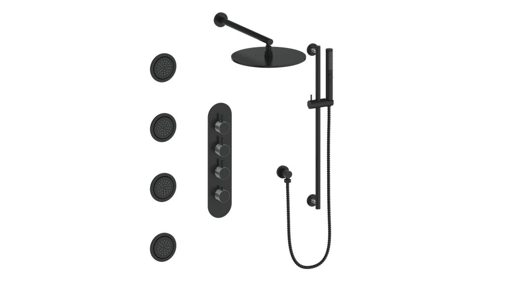 VOGT SET.DA.350.930 Drava 3-Way TH Shower Kit with Body Jets