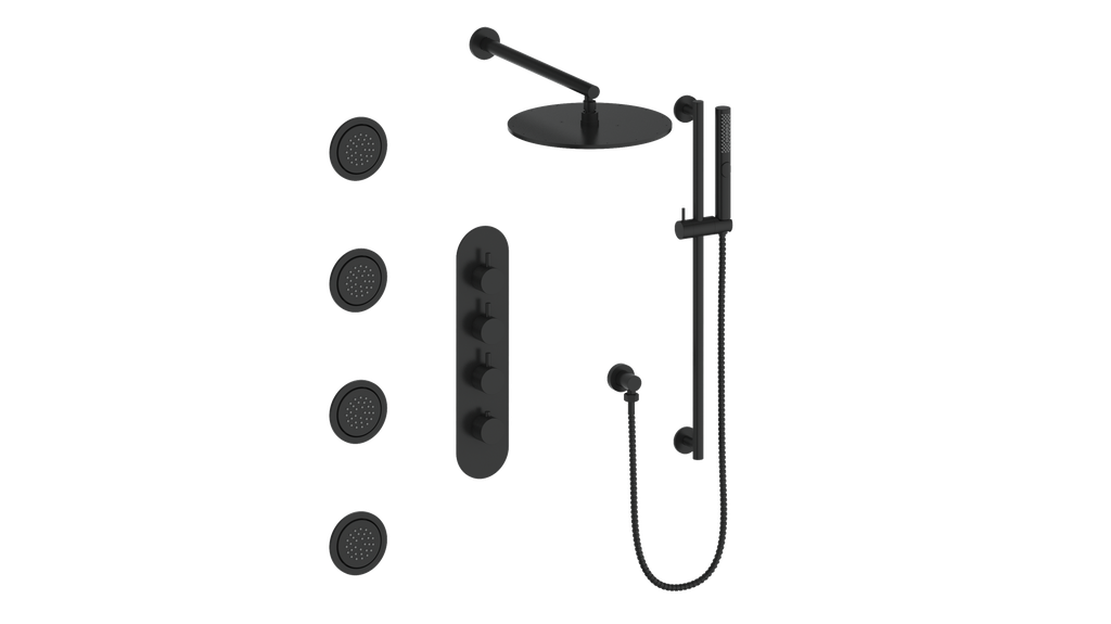 VOGT SET.DA.350.930 Drava 3-Way TH Shower Kit with Body Jets