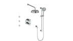 VOGT SET.Z1.320.810 Zehn 3-Way TH Shower Kit with Body Jets