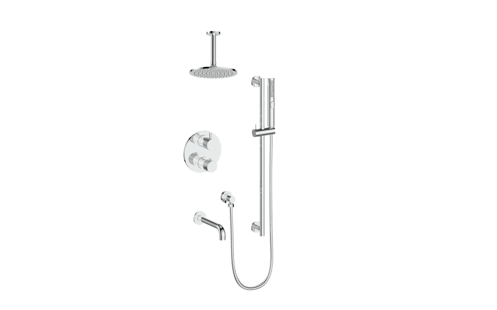VOGT SET.DA.320.316 Drava 3-Way TH Shower Kit with 6" Ceiling Arm Main image