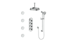 VOGT SET.C1.350.936 Carinthia 3/4" High-Flow TH Shower Kit with Body Jets and 6" Ceiling Arm