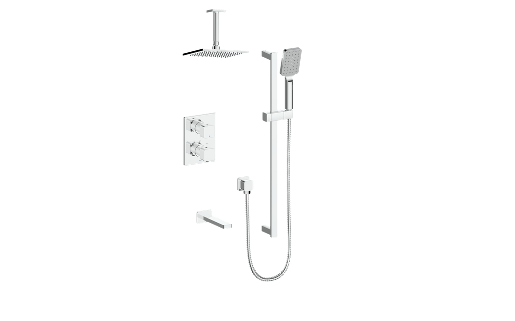 VOGT SET.NU.320.316 Niveau 3-Way TH Shower Kit with 6" Ceiling Arm