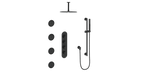 VOGT SET.DA.350.936 Drava 3-Way TH Shower Kit with Body Jets and 6" Ceiling Arm
