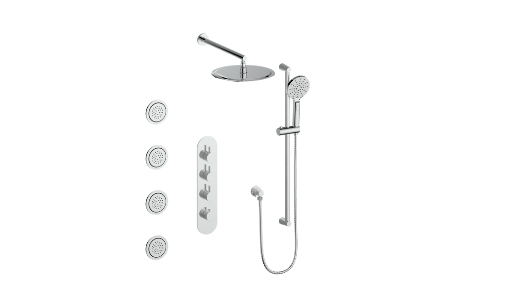 VOGT SET.WL.350.930 Worgl 3/4" High-Flow TH Shower Kit with Body Jets Main image