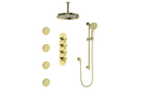VOGT SET.Z1.350.936 Zehn 3/4" High-Flow TH Shower Kit with Body Jets and 6" Ceiling Arm