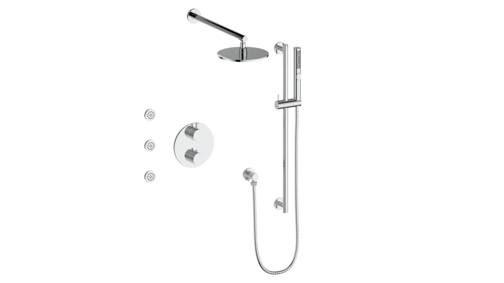 VOGT SET.DA.320.810 Drava 3-Way TH Shower Kit with Body Jets Main image