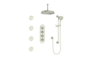 VOGT SET.C1.350.936 Carinthia 3/4" High-Flow TH Shower Kit with Body Jets and 6" Ceiling Arm