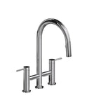 RIOBEL AZ400 Azure Bridge Pull-Down Kitchen Faucet With C-Spout