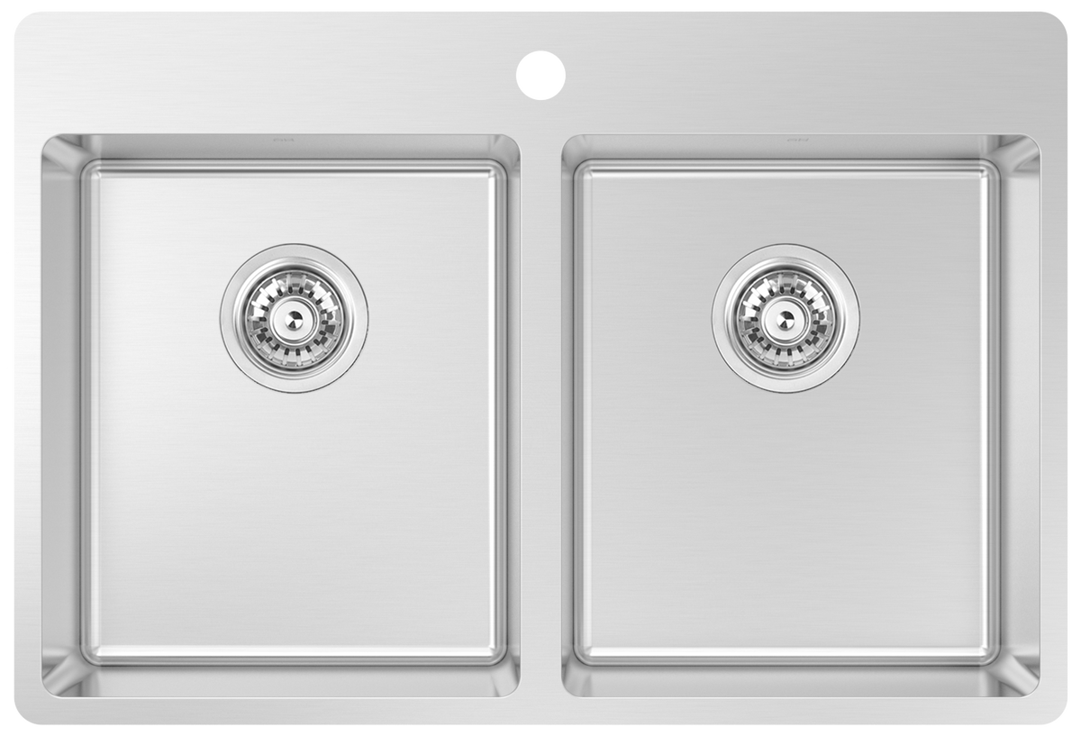ZOMODO LUC200T-5 30" 50/50 Dbl Sink-Tap Ledge Topmount, 18ga, R15, 5-Pack (20+ Units) Main image
