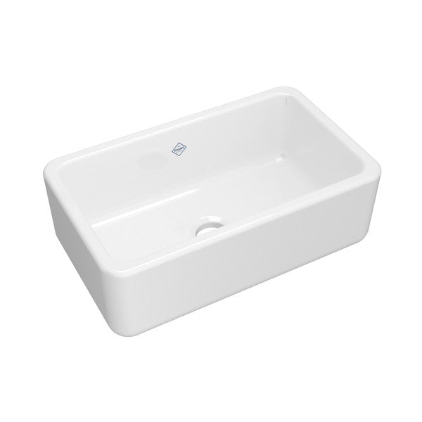 SHAWS RC3018 Lancaster 30" Single Bowl Farmhouse Apron Front Fireclay Kitchen Sink Main image