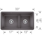 BLANCO 402651 PRECIS U 1¾ LOW DIVIDE