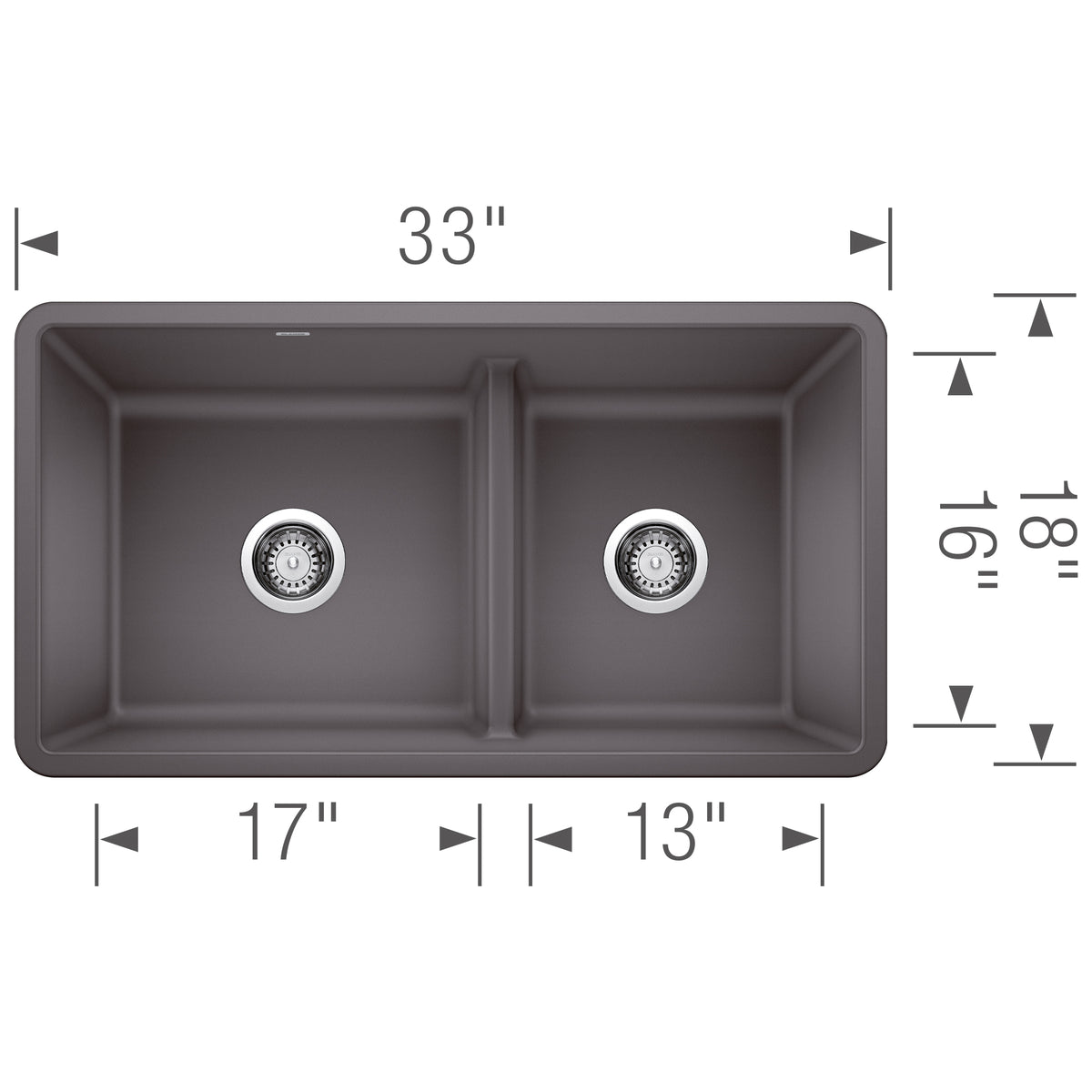 BLANCO 402651 PRECIS U 1¾ LOW DIVIDE