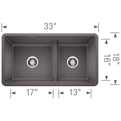 BLANCO 402651 PRECIS U 1¾ LOW DIVIDE
