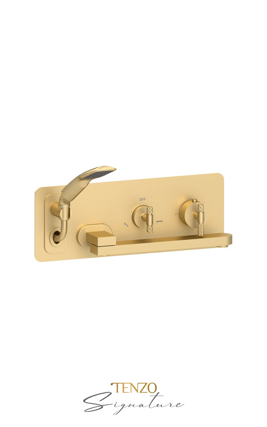 TENZO BET74-C Wall Mount Tub Faucet With Swivel Spout Bellacio-C