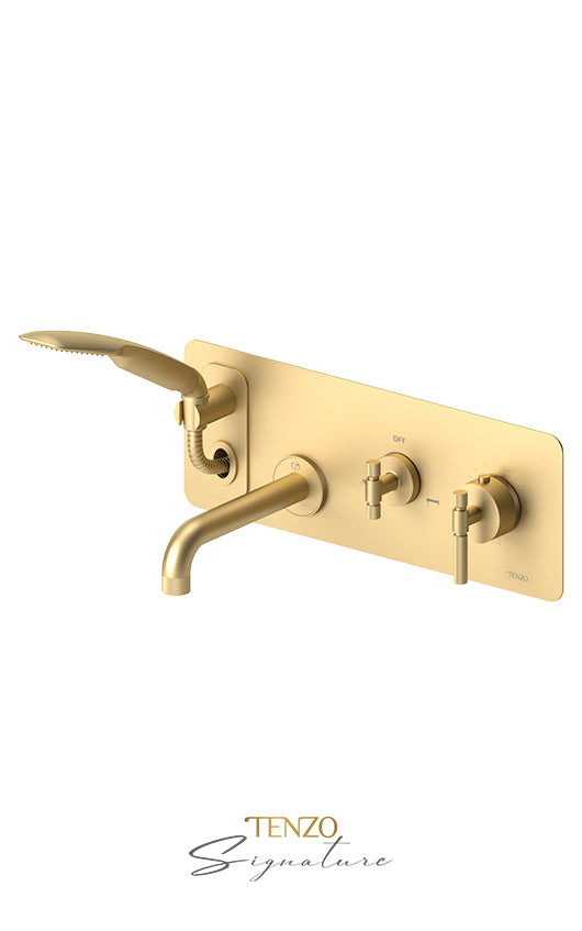 TENZO BET73-F Wall Mount Tub Faucet With Retractable Hose  Bellacio-F