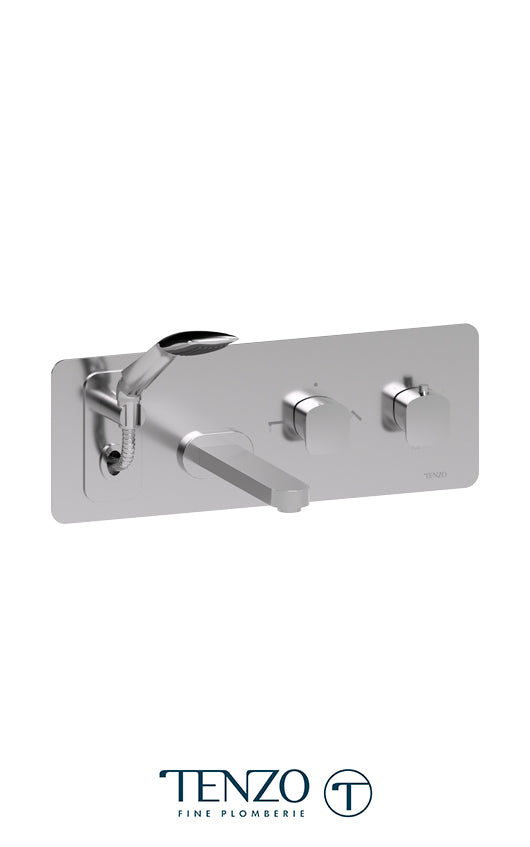 TENZO DET73 Wall Mount Tub Faucet With Retractable Hose Delano