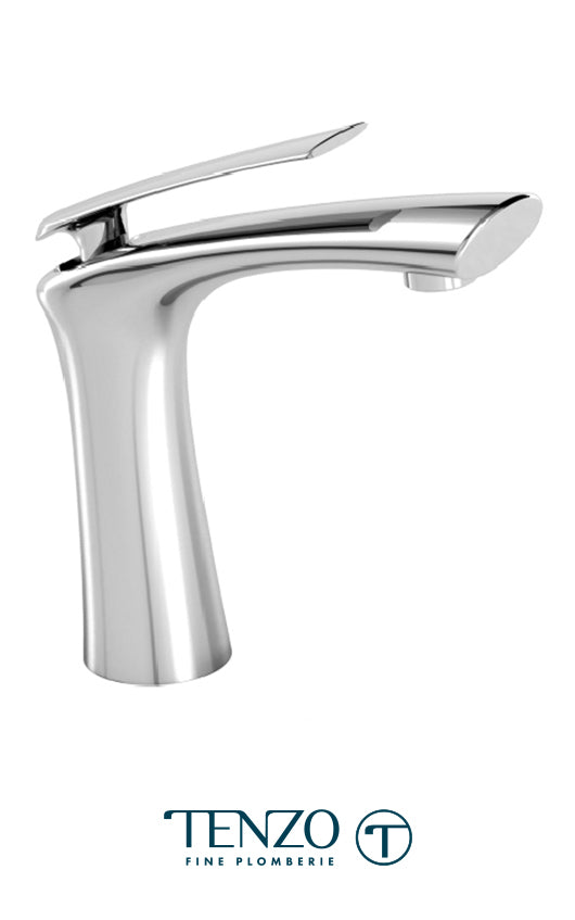 TENZO FL11-W Fluvia Single Hole Lavatory Faucet With (W/O Overflow) Drain Main image