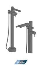 TENZO MY52-PB Mylo Floor Mount 3 Pcs Tub Filler