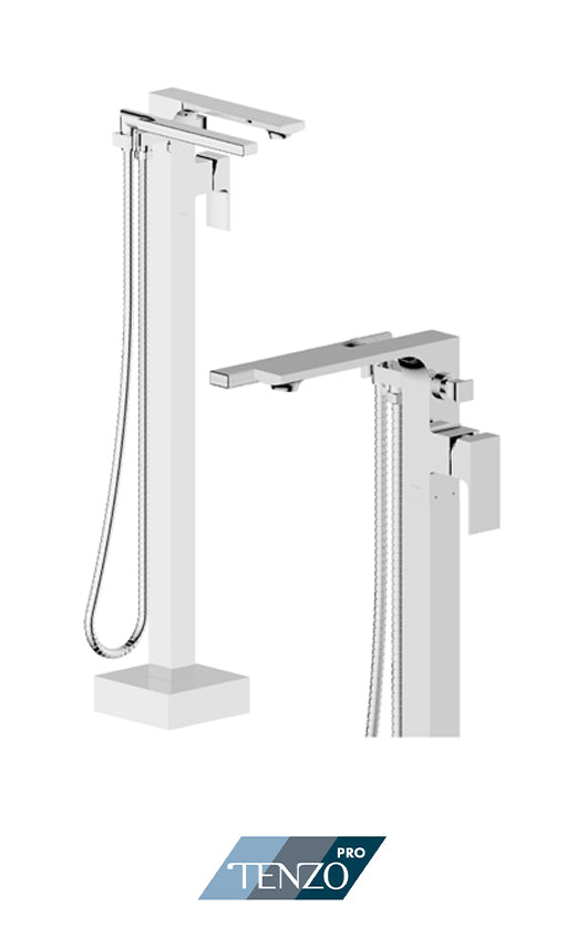 TENZO KA52-PB Kalissa Floor Mount 3 Pcs Tub Filler