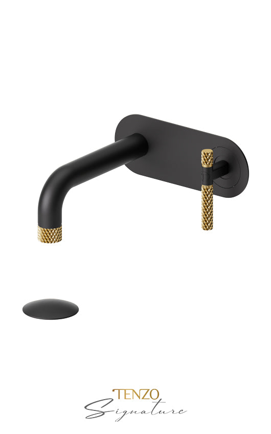 TENZO BE15-C-P Wall Mount Lavatory Faucet With (Overflow) Drain Bellacio-C