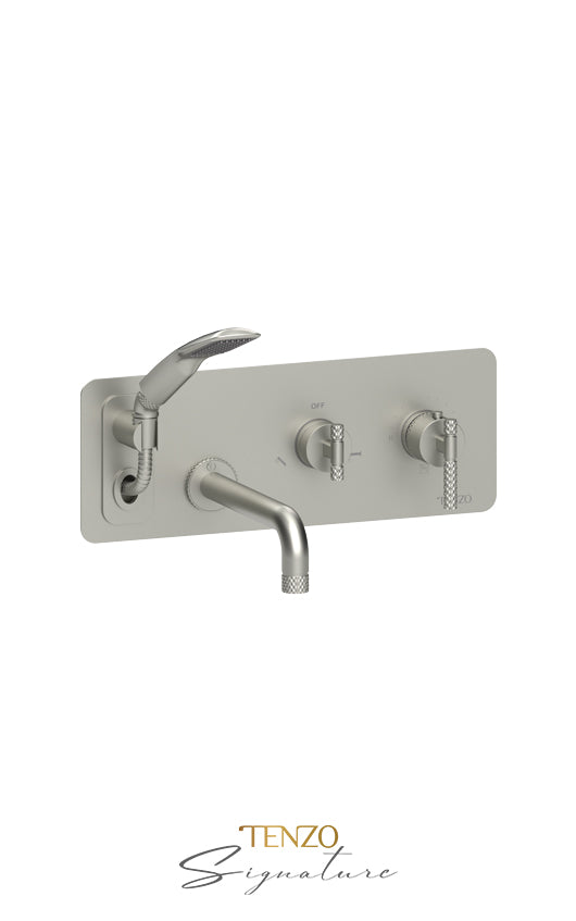 TENZO BET73-C Wall Mount Tub Faucet With Retractable Hose  Bellacio-C