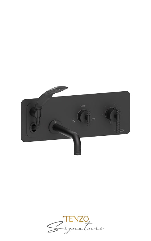 TENZO BET73-C Wall Mount Tub Faucet With Retractable Hose  Bellacio-C