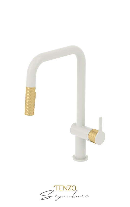 TENZO CA131 Single-Handle Kitchen Faucet Calozy With Pull-Down & 2-Function Hand Shower