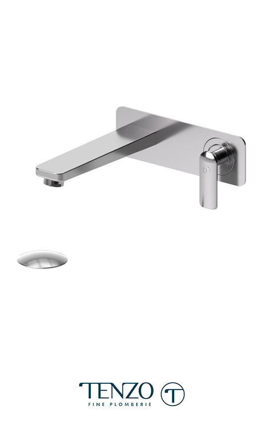 TENZO DE15-P Wall Mount Lavatory Faucet Delano With (Overflow) Drain