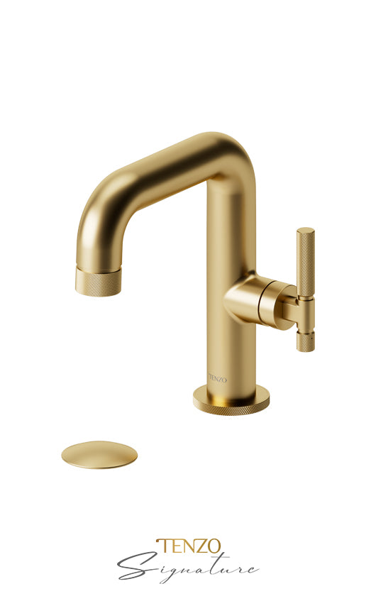 TENZO BE10-F-W Single Hole Lavatory Faucet With (W/O Overflow) Drain Bellacio-F Main image