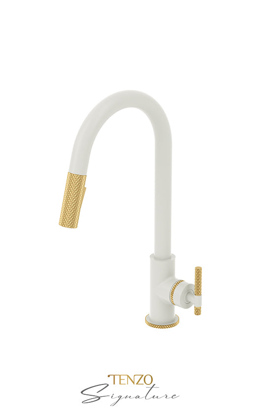 TENZO BE130-C Single-Handle Kitchen Faucet Bellacio With Pull-Down & 2-Function Hand Shower