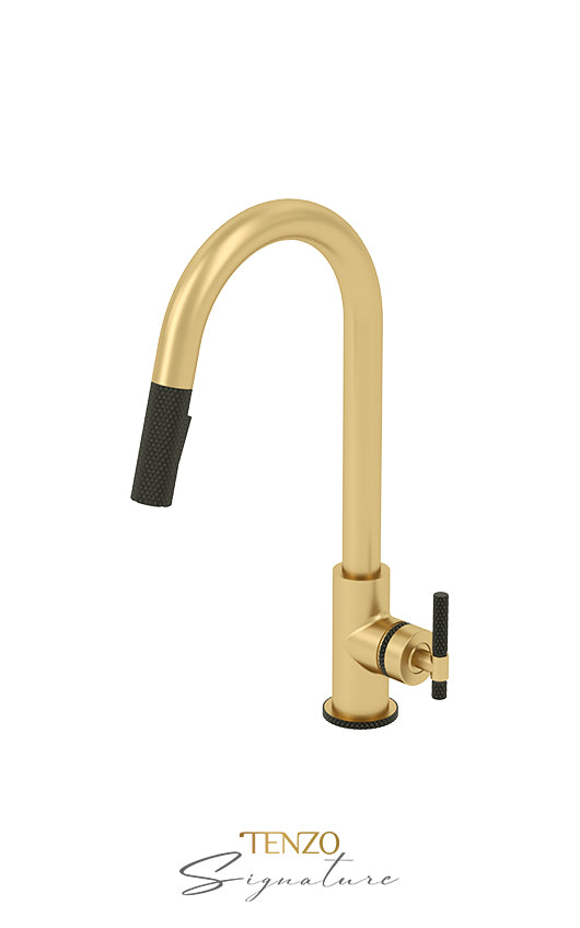 TENZO BE130-C Single-Handle Kitchen Faucet Bellacio With Pull-Down & 2-Function Hand Shower