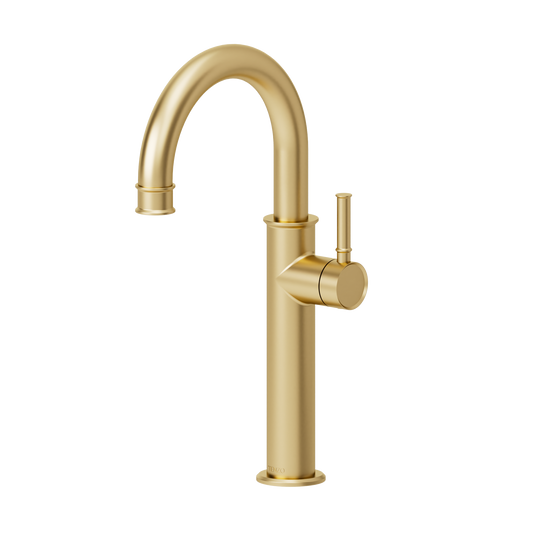 TENZO ALY12-P Alyss Single Hole Tall Lavatory Faucet With (Overflow) Drain