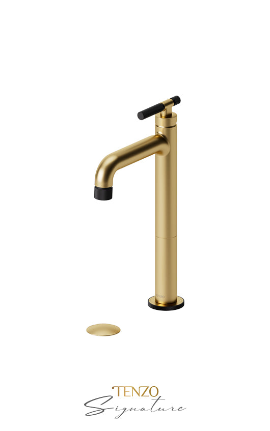 TENZO BE11H-F-W Tall Single Lavatory Faucet With (W/O Overflow) Drain Bellacio-F Secondary image