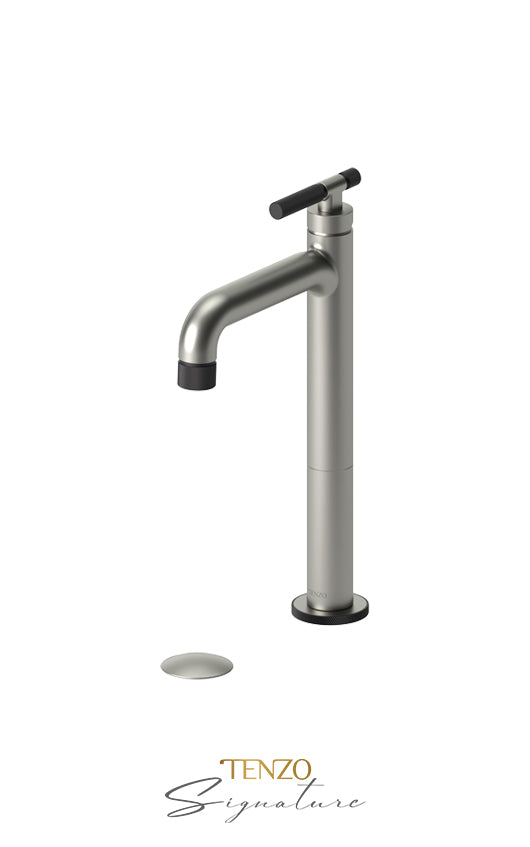 TENZO BE11H-F-W Tall Single Lavatory Faucet With (W/O Overflow) Drain Bellacio-F