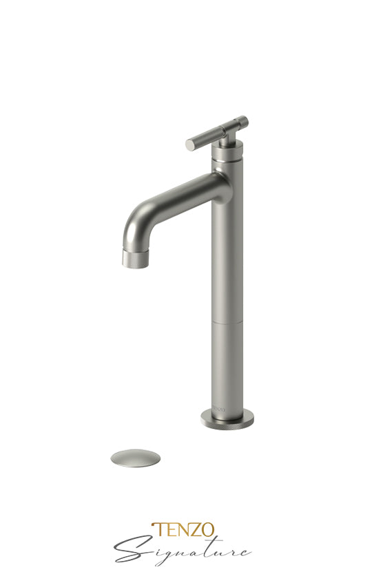 TENZO BE11H-F-P Tall Single Lavatory Faucet With (Overflow) Drain Bellacio-F