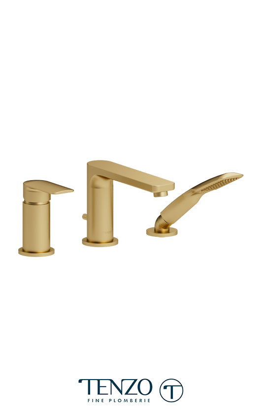 TENZO DE35-PB Deck Mount 3 Pcs Tub Filler Delano