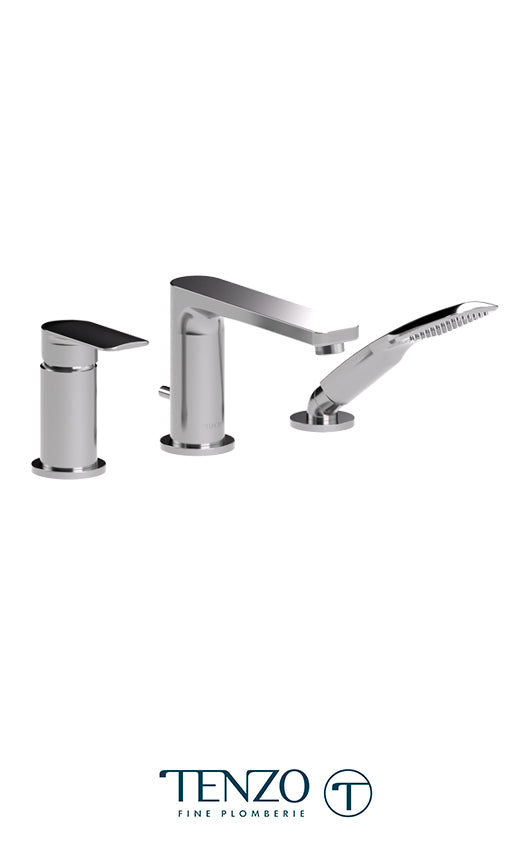 TENZO DE35-PB Deck Mount 3 Pcs Tub Filler Delano