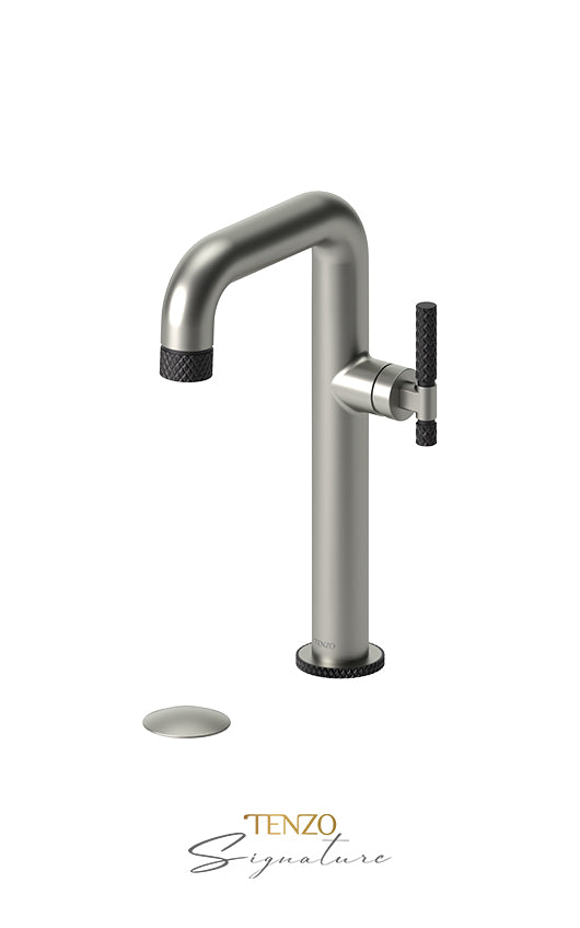 TENZO BE10H-C-W Tall Single Lavatory Faucet With (W/O Overflow) Drain Bellacio-C