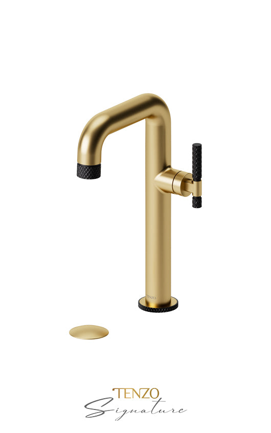 TENZO BE10H-C-W Tall Single Lavatory Faucet With (W/O Overflow) Drain Bellacio-C