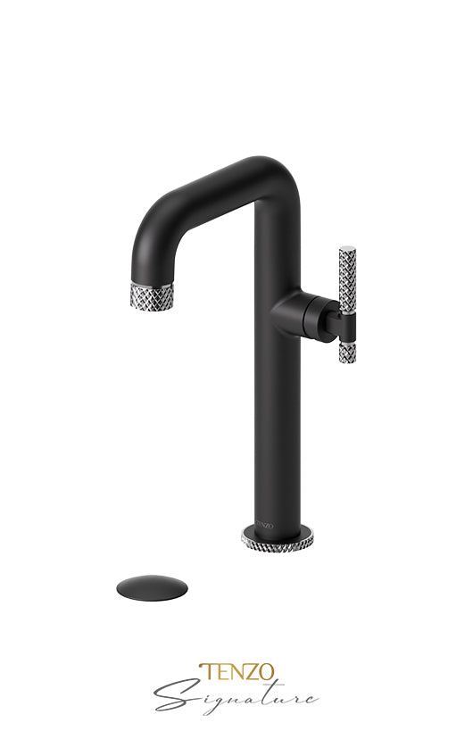 TENZO BE10H-C-W Tall Single Lavatory Faucet With (W/O Overflow) Drain Bellacio-C