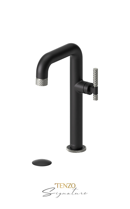 TENZO BE10H-C-W Tall Single Lavatory Faucet With (W/O Overflow) Drain Bellacio-C