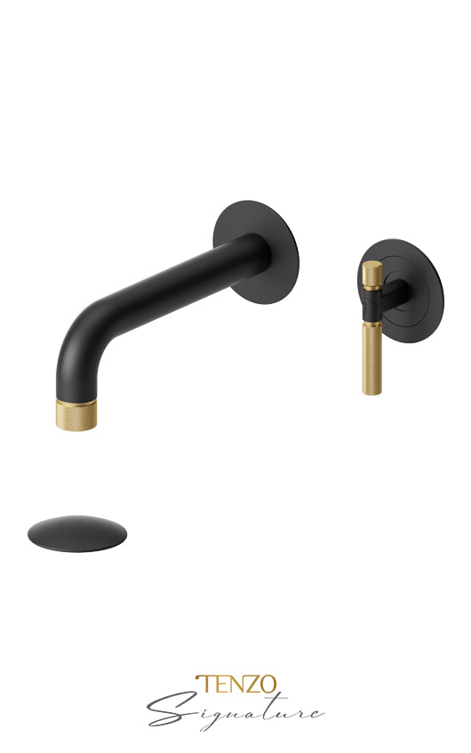 TENZO BE14-F-P Wall Mount Lavatory Faucet With (Overflow) Drain Bellacio-F