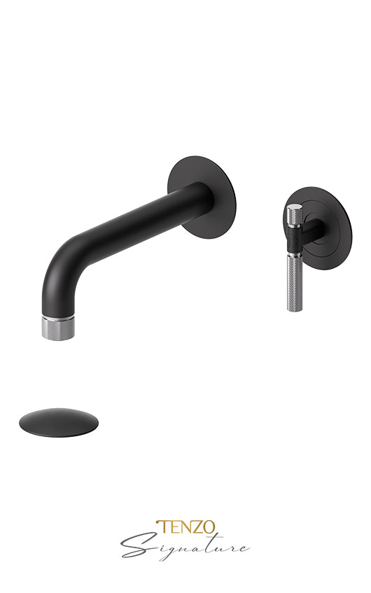 TENZO BE14-F-W Wall Mount Lavatory Faucet With (W/O Overflow) Drain Bellacio-F