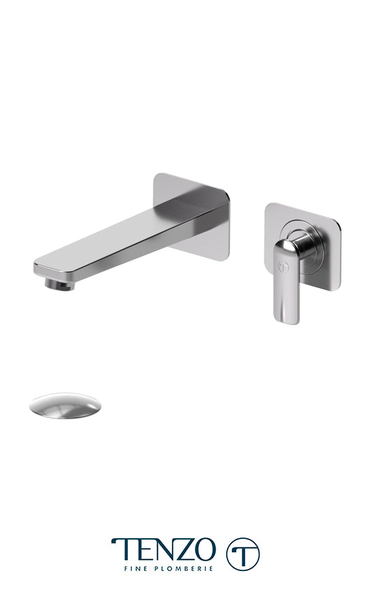 TENZO DE14-P Wall Mount Lavatory Faucet Delano With (Overflow) Drain