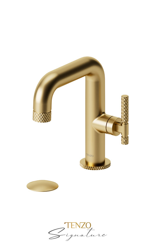 TENZO BE10-C-W Single Hole Lavatory Faucet With (W/O Overflow) Drain Bellacio-C