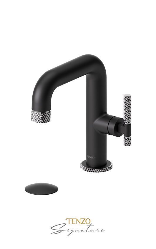 TENZO BE10-C-P Single Hole Lavatory Faucet With (Overflow) Drain Bellacio-C