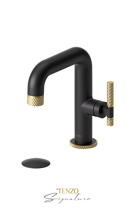 TENZO BE10-C-W Single Hole Lavatory Faucet With (W/O Overflow) Drain Bellacio-C